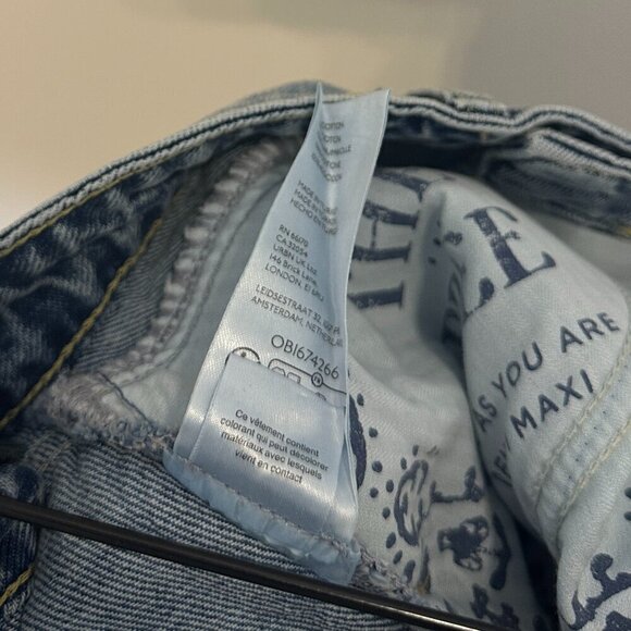 FREE PEOPLE We The Free Come As You Are Denim Maxi Skirt in Wash Medium Indigo - Picture 11 of 15